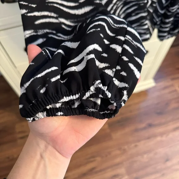 Black and White Zebra Print Women's Top - Picture 4 of 13